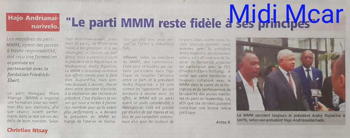 Le parti MMM reste fidèle à ses principes